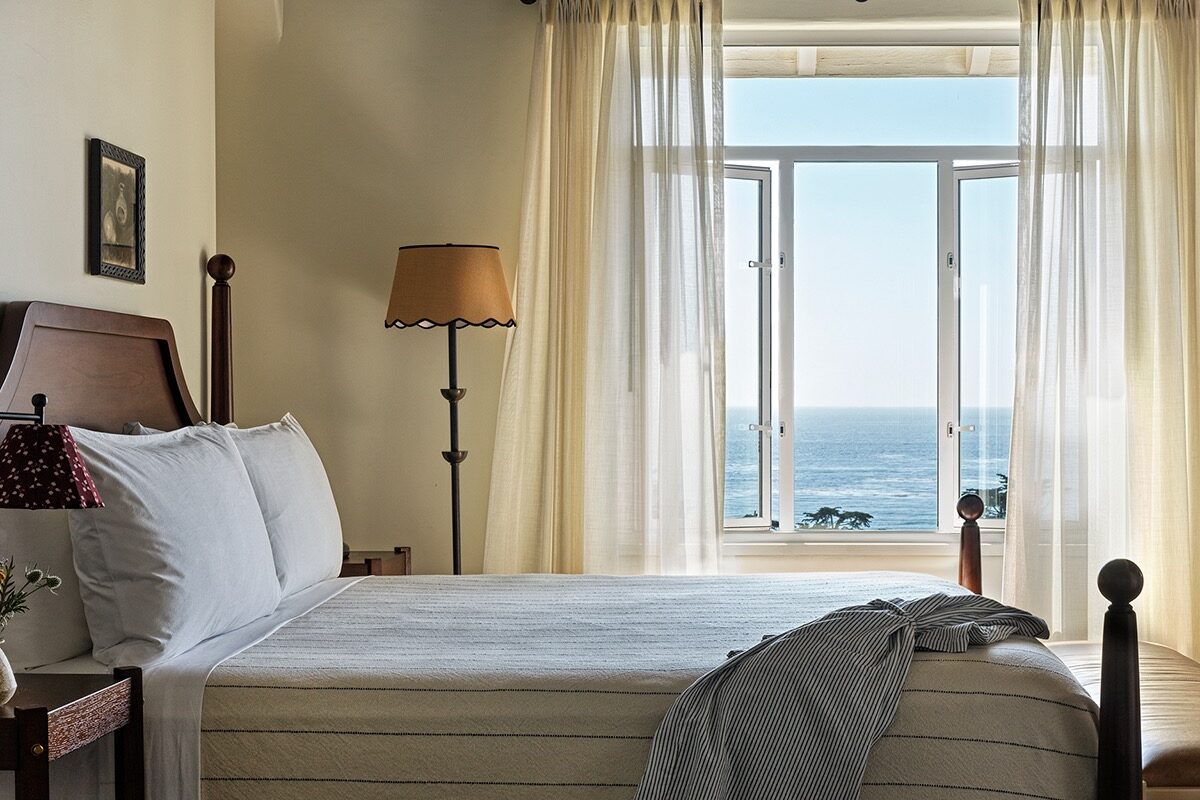 bedroom with ocean view