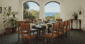 garden room wedding set up
